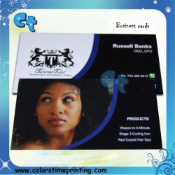 Glossy lamination business card printing