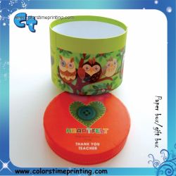 Round paperboard box with lid