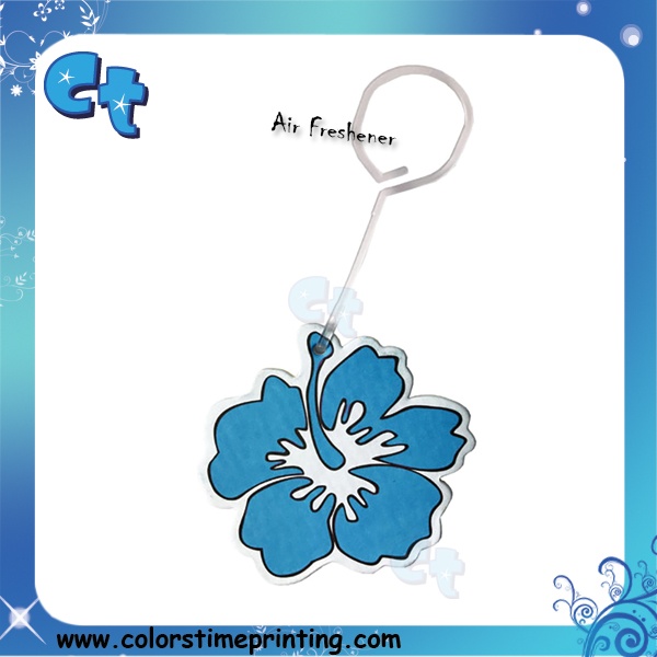 Printed scented hanging paper car air freshener