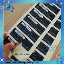 Silver Sticker, Silver adhesive Sticker,Silver Custom Sticker